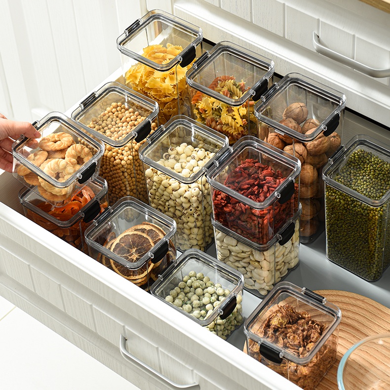 BPA-Free Airtight Food Storage Containers with Lids,Perfect for Kitchen and Pantry Organization for 5 sizes